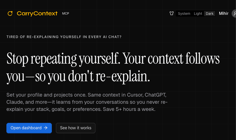 CarryContext — Your context follows you everywhere