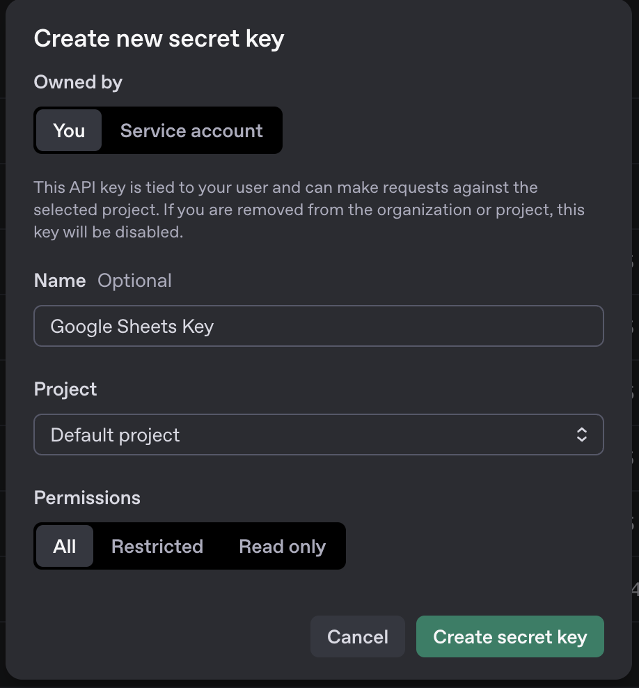 How to Make OpenAI API calls from Google Sheets? ยป Mihir Naik